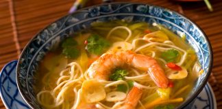 Recette Soupe de Crevettes et Nouilles Chinoises